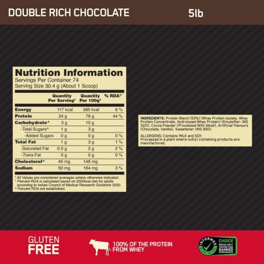 Gold Standard 100% Whey Protein 5lbs - Image 4