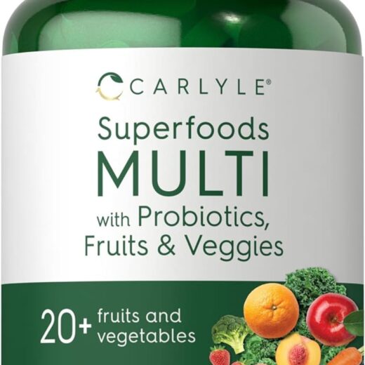 CARLYLE SUPERFOOD MULTIVITAMIN WITH PROBIOTICS FRUIT & VEGGIES