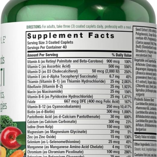 CARLYLE SUPERFOOD MULTIVITAMIN WITH PROBIOTICS FRUIT & VEGGIES - Image 3