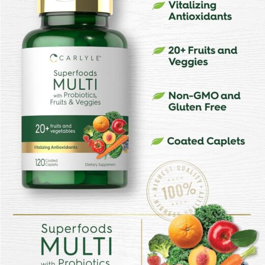 CARLYLE SUPERFOOD MULTIVITAMIN WITH PROBIOTICS FRUIT & VEGGIES - Image 2